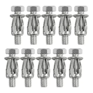 Kit 10 Grampos Rebites De Expansão Metal Parafuso Hexagonal