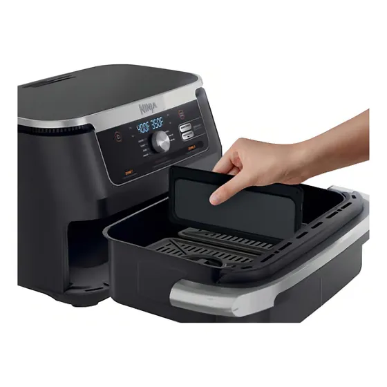 Freidora Ninja Food Ad600 de doble zona, 7 en 1, color negro, 127 V