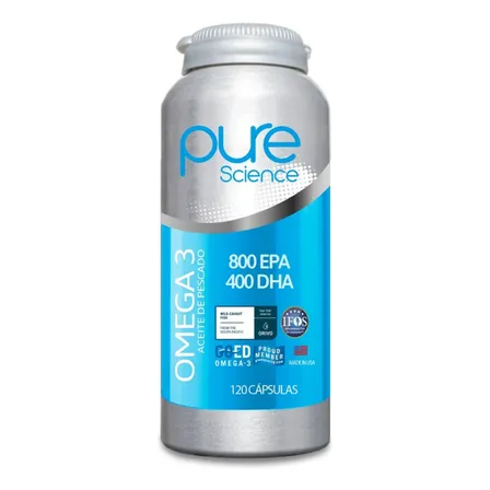 Pure Science Omega 3 800 Epa 400 Dha 120 Cápsulas Sabor Sin Sabor