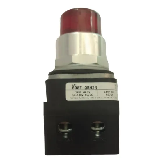 800t-qbh2r  Pushbutton 12-130v Ac/dc Red