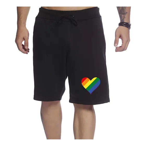 Bermuda Moletom Orgulho Lgbt Identidade Moletinho Short