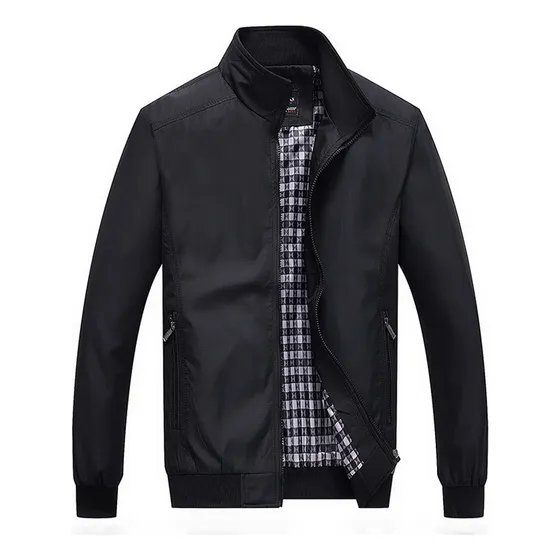 Chaqueta Casual De Negocios Cuello Levantado Para Hombre