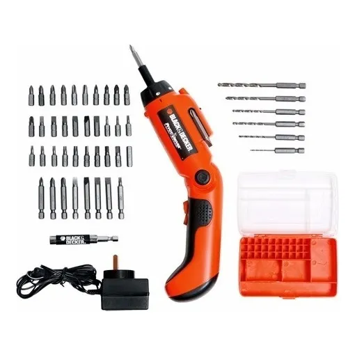 Atornillador Inalambrico Black Decker 4902 3.6 V Accesorios Color Naranja (detalles en blíster)