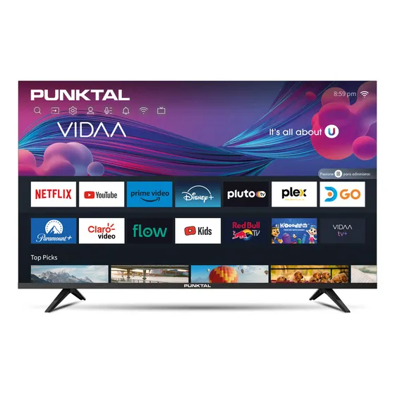 Televisor Tv Led 43 Smart Full Hd Punktal Wifi Pk-43 Jjv