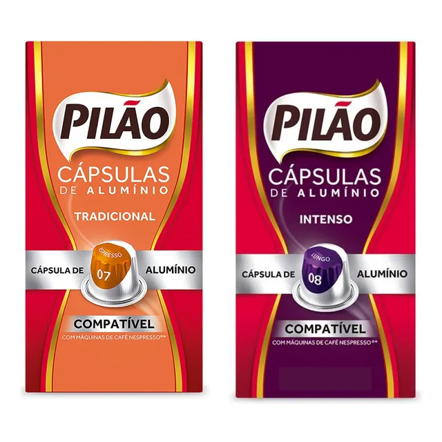 Cápsulas Café Pilão Alumínio Tradicional E Intenso 20 Unid.