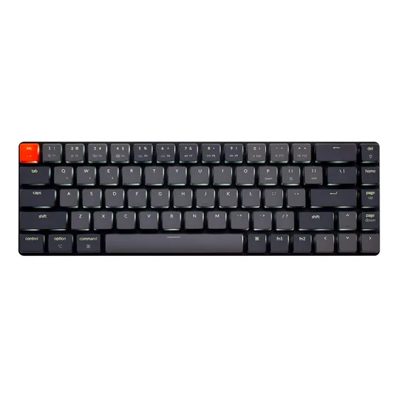 Teclado Mecánico Keychron K7 Red Switch Rgb Hot Swappable Teclado Negro Idioma Ingles