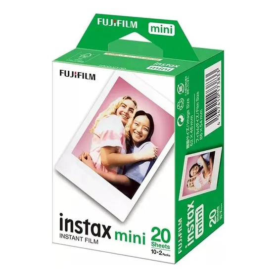 Película Instantánea Fotográfica Fujifilm Mini Iso 800 Twin Pack Color Blanco - 20 Unidades