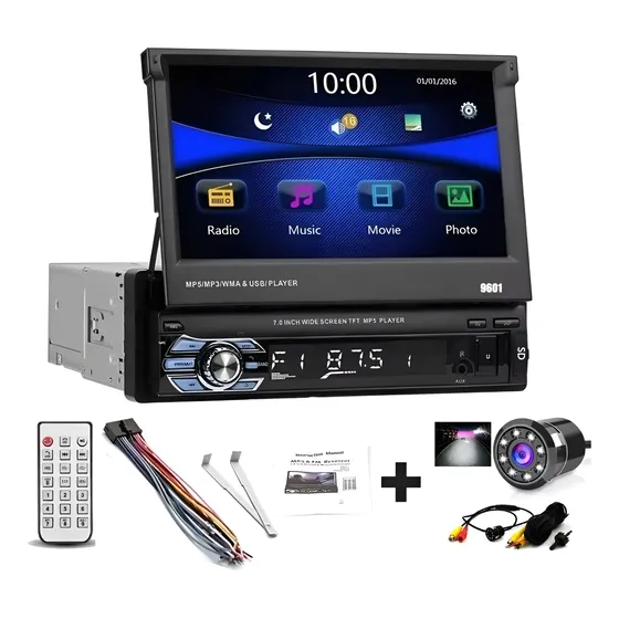 Radio Para Carro 1 Din 7 Pulgadas  Bluetooth Mirrolink  Usb 