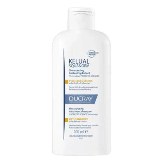 Ducray Squanorm Caspa Seca de 200mL shampoo sin fragancia