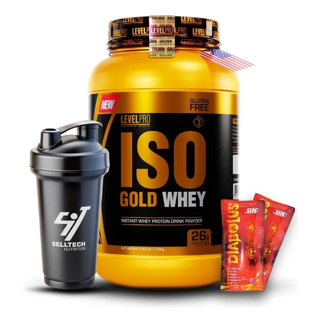 Level Pro Proteína Iso Gold Whey 2.65 Lbs Rich Chocolate