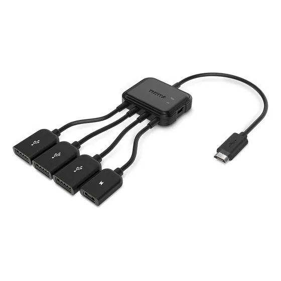 Elegiant 4 Puertos Micro Usb Power Cable De Carga Otg Hub Pa