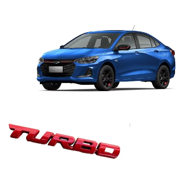 Bz Emblema Turbo Rojo Onix Jetta Golf Swift Todos Calidad