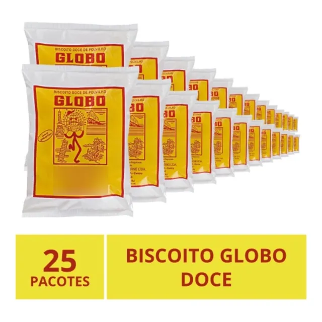 Biscoito Globo Doce De Polvilho Cx25 Unidades Crocante Top