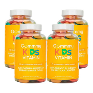 Kit Gummy Kids Vitamin Sortido Com 4un De 60 Gomas Cada Kit Gummy Kids Vitamin Sortido Com 4un De 60 Gomas Cada