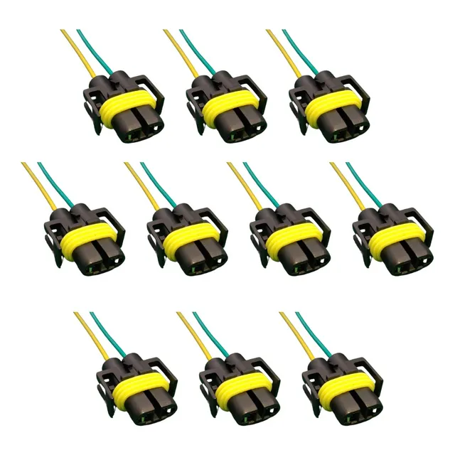 Kit 10 Un Chicote Conector Reparo Plug Fio Lampada H8 H11