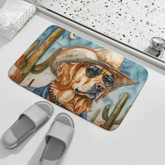 Mob O Western Golden Retriever Alfombra Baño Para Perro 20 X