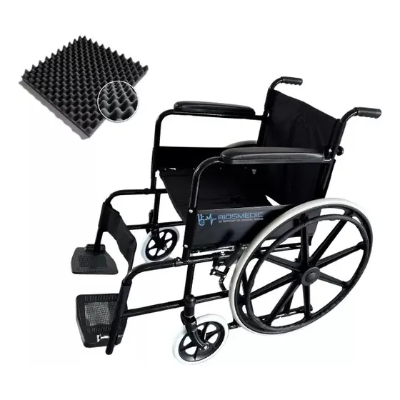 Silla De Ruedas Estándar ( Ruedas Macizas) Color Negro