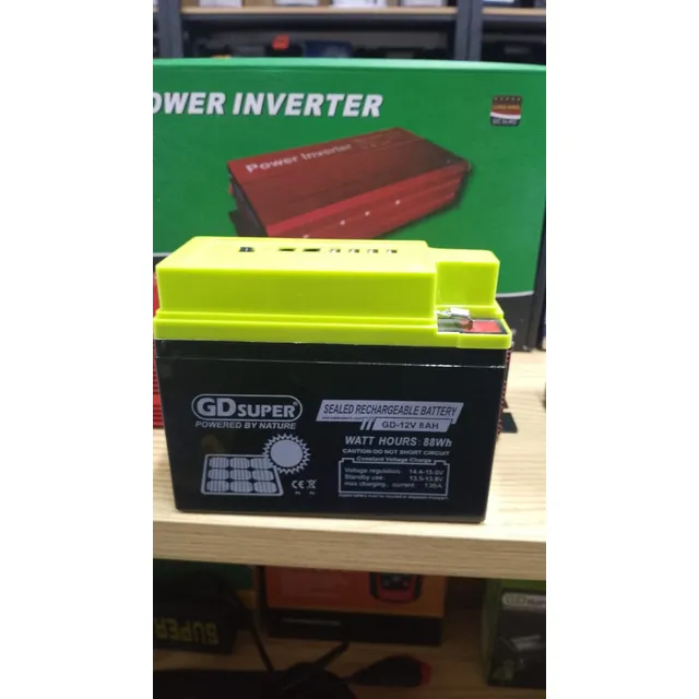 Bateria Solar Recargable 12v Con Conectores Usb