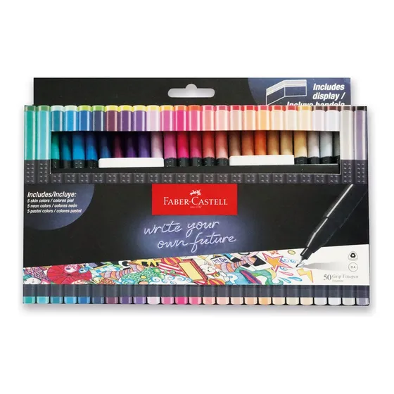 Micropuntas Faber Castell Grip Finepen 0.4mm X 50 Colores