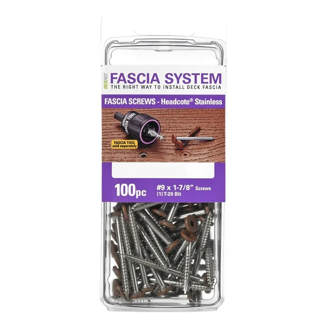 Tornillos Fachada Inoxidable 9 X 1-7/8 T-20 Chocolate 100 Ud