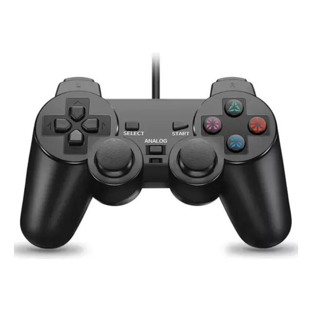 Control Compatible Ps2 Ps1 Con Cable Largo Y Vibracion