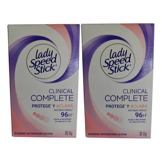 Pack X 2 Desodorante Lady Speed Stick Clinical Complete 55g