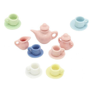 Juego De Té De En Miniatura Para Casa De Muñecas De 2x9 Juego De Té De En Miniatura Para Casa De Muñecas De 2x9