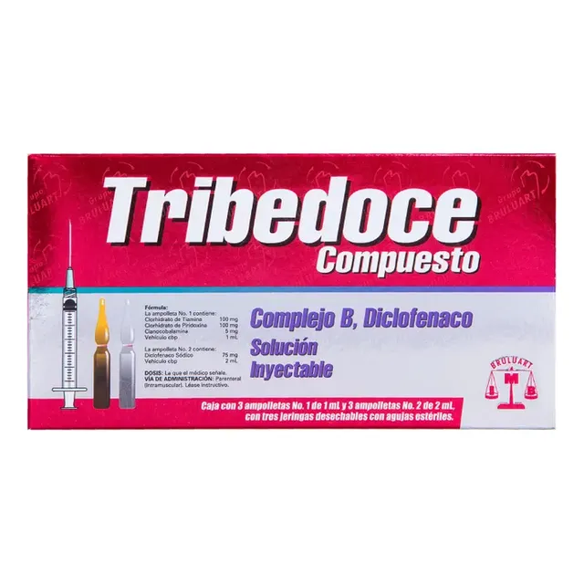 Tribedoce Compuesto Complejo B, Diclofenaco C/3 Ampolletas