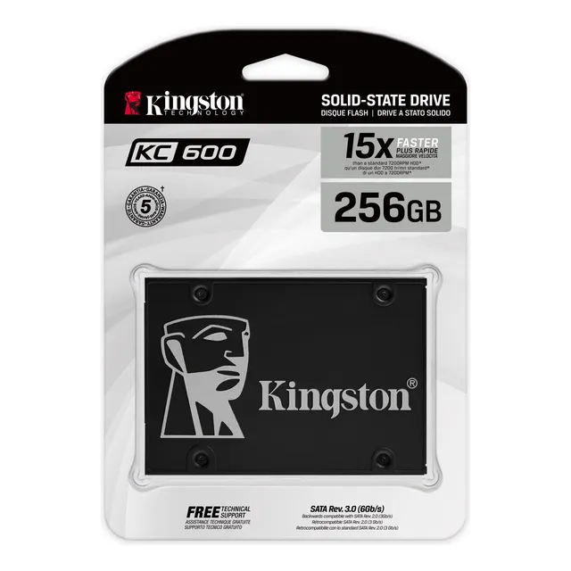 Disco Ssd Kingston 256gb Kc600 Cifrado 2.5 Sata 6gb/s Tlc 3d