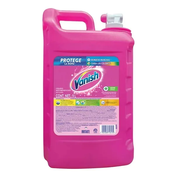 Quitamanchas Líquido Vanish Multiusos P/ropa De Color De 9 L