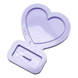Molde Para Resina Coração Com Borda - 2 Cavidades (5,9 Cm) Molde Para Resina Coração Com Borda - 2 Cavidades (5,9 Cm)