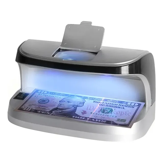 Detector De Billetes Falsos Compa Bd-13 : Uv Led Ultravioleta Potente, Lupa, Regla, Cabezal Magnético - Verifica Billetes, Documentos, Tarjetas - Detección Precisa Y Segura - Uso Portátil Opcional