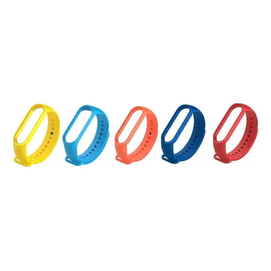 Pack 5 Correas Silicona Para Xiaomi Mi Band 5/6 Genérica