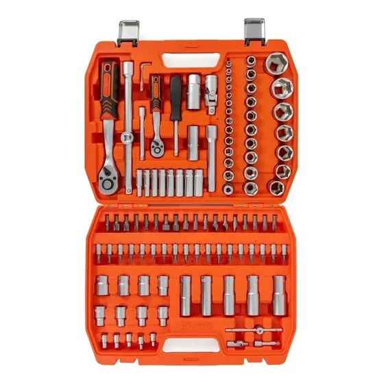 Juego Bocallaves 110 Piezas 1/4 1/2 Puntas y Accesorios Hamilton Jb110