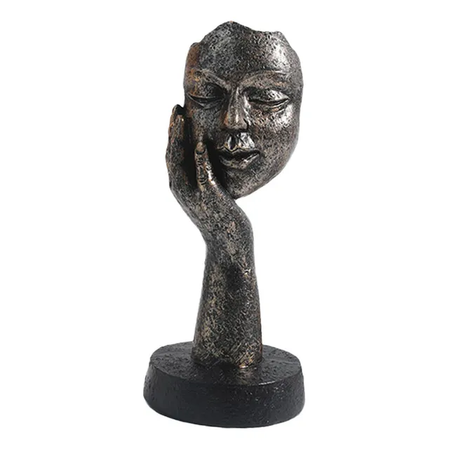 Escultura De Cara Figura Abstracta Artesanía Para Repisa