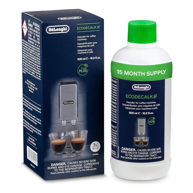 Delonghi Eco Solución Descalsificante 16.9 Onzas., Transpare