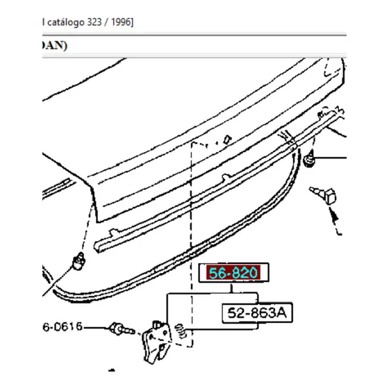 Cerradura De Maleta Para 323 Año 1996