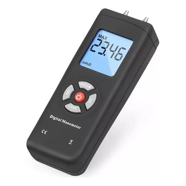 Manometro Indicador Presión Digital Diferencial Psi Mbar Rec