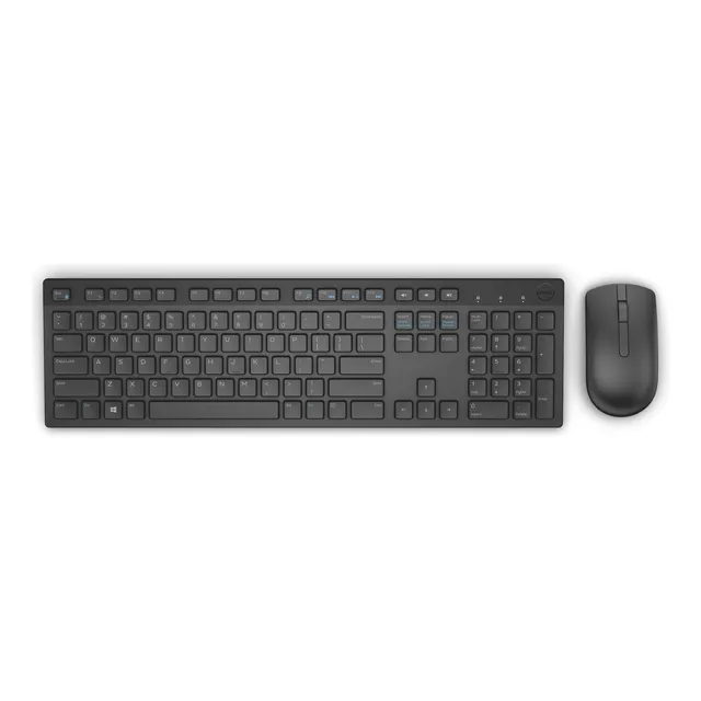 Kit de teclado y mouse inalámbrico Dell KM636 Inglés US de color negro