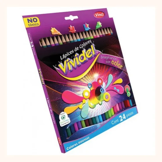 Colores Vividel C/24 Precio Mayoreo $99.89