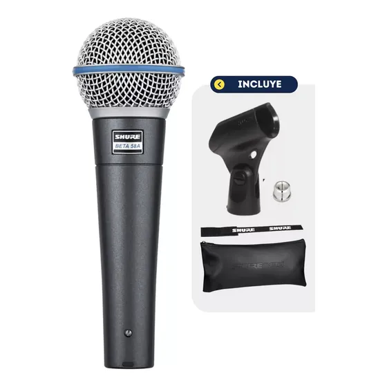 Shure Beta 58a Microfono Metalico De Cable Eventos Iglesias