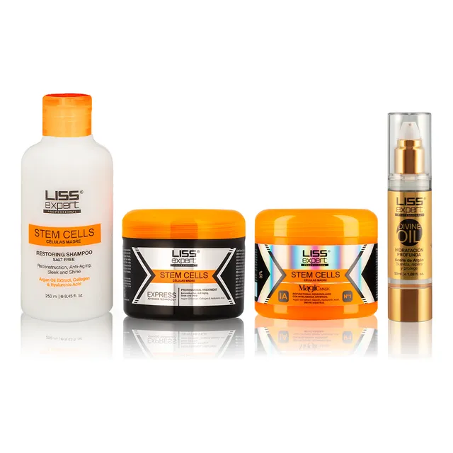 Alisado Células Madre + Magic + Shampoo + Aceite Liss Expert