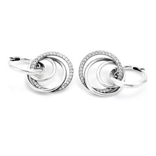 Aretes Arracadas Pandora Original Triple Plata Nuevo Modelo Aretes Arracadas Pandora Original Triple Plata Nuevo Modelo