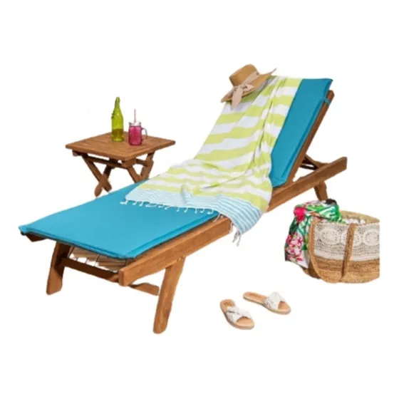 Tumbona Silla Playa  Piscina Madera + Mesa