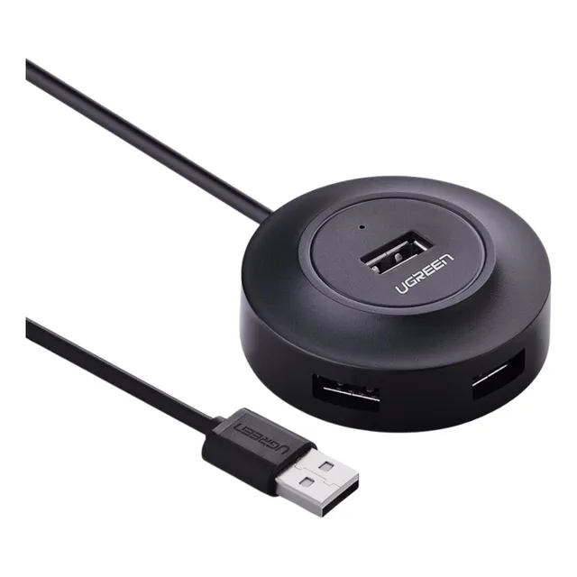 Hub Adaptador Ugreen 4 en 1 USB-A a USB-A 480 mbps Negro