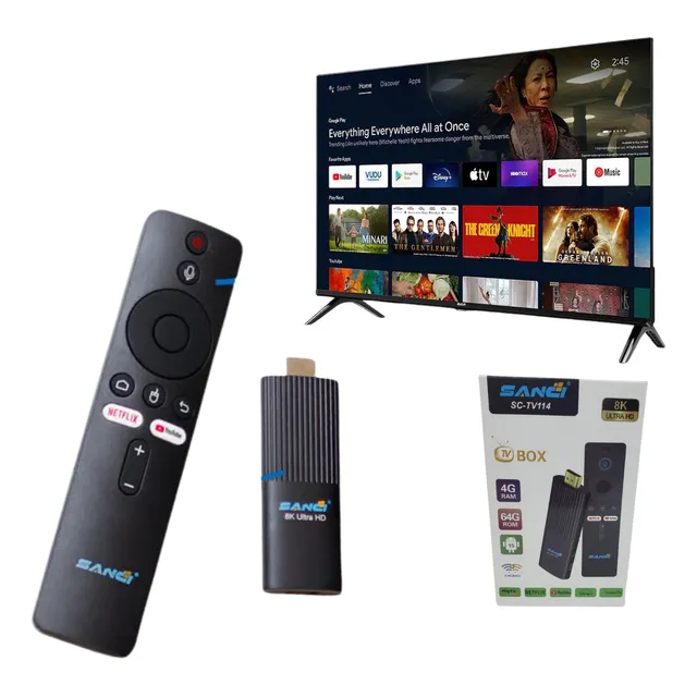 Convierte Smart Tv Box Android 15 Wi-fi Hdmi Control De Voz