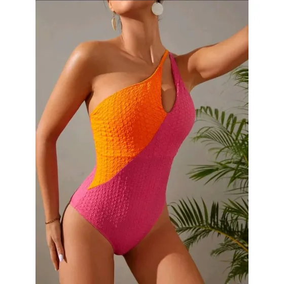 Traje De Baño Para Dama Bañador Enterizo Moda Shein Nuevo