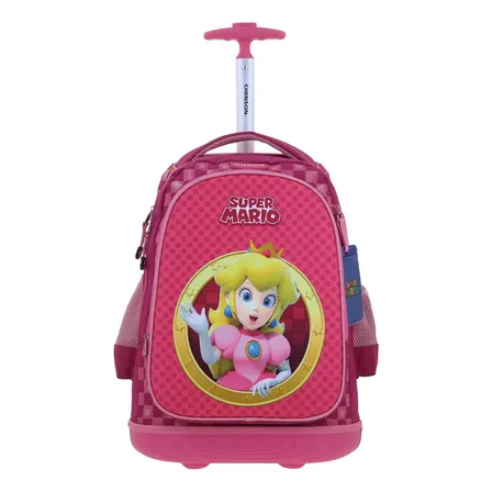 Mochila Grande Con Ruedas Chenson Mario Bros Peach Barb