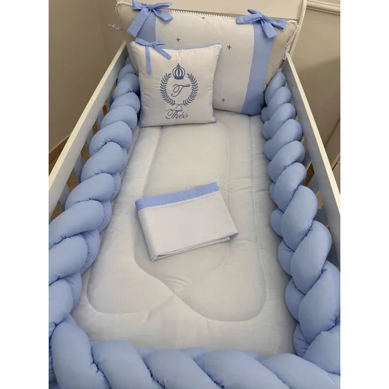 Kit Berço Trança Em U Menino E Menina - Personalizado