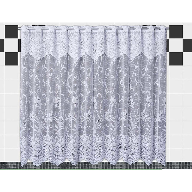 Cortina De Renda Copa Cozinha Karla Branca 2,00m X 1,20m Cortina De Renda Copa Cozinha Karla Branca 2,00m X 1,20m